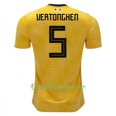 Jalkapallo Pelipaidat Belgia Vertonghen 5 World Cup 2018 Vieraspaita